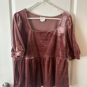 Velvet Blush Pink Women's Top
